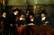 REMBRANDT Harmenszoon van Rijn styresmannen for kladeshandlarskraet oil painting